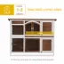 PawHut Two-Tier Wooden Rabbit Hutch with Openable Roof image thumbnail 4