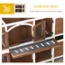 PawHut Two-Tier Wooden Rabbit Hutch with Openable Roof image thumbnail 6