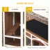 PawHut Two-Tier Wooden Rabbit Hutch with Openable Roof image thumbnail 7