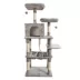 GOOPAWS Cat Tree Tower with Hammock, Faux Fur Cat Furniture, 63 Inch image thumbnail 1