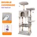 GOOPAWS Cat Tree Tower with Hammock, Faux Fur Cat Furniture, 63 Inch image thumbnail 3