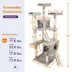 GOOPAWS Multi-Level Cat Tree Tower, Faux Fur Cat Furniture, 73 Inch image thumbnail 6