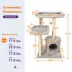 GOOPAWS Faux Fur Cat Tree Tower with Top Perch, 41 Inch image thumbnail 6