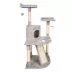 GOOPAWS 3 Tier Cat Tree Tower, Faux Fur Cat Furniture, 50 Inch image thumbnail 2