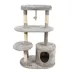 GOOPAWS Faux Fur Cat Tree Tower with Top Perch, 48 Inch image thumbnail 1