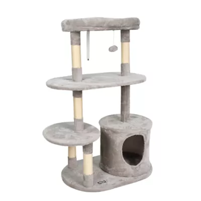 GOOPAWS Faux Fur Cat Tree Tower with Top Perch, 48 Inch - Image 2