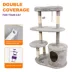 GOOPAWS Faux Fur Cat Tree Tower with Top Perch, 48 Inch image thumbnail 3
