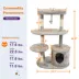 GOOPAWS Faux Fur Cat Tree Tower with Top Perch, 48 Inch image thumbnail 6