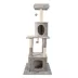 GOOPAWS Cat Tree Tower with Condo, Faux Fur Cat Furniture, 58 Inch image thumbnail 1