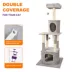 GOOPAWS Cat Tree Tower with Condo, Faux Fur Cat Furniture, 58 Inch image thumbnail 3
