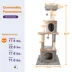 GOOPAWS Cat Tree Tower with Condo, Faux Fur Cat Furniture, 58 Inch image thumbnail 6