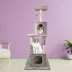 GOOPAWS Cat Tree Tower with Condo, Faux Fur Cat Furniture, 58 Inch image thumbnail 8
