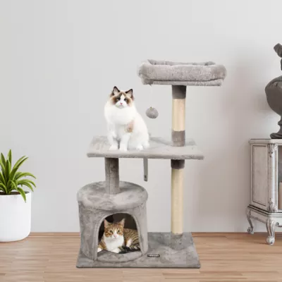 GOOPAWS Faux Fur Cat Tree Tower with Top Perch, 38 Inch - Image 7