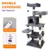GOOPAWS Multi-Level Cat Tree Tower, Faux Fur Cat Furniture, 57 Inch image thumbnail 3