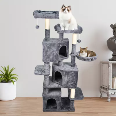 GOOPAWS Multi-Level Cat Tree Tower, Faux Fur Cat Furniture, 65 Inch - Image 7
