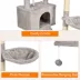 GOOPAWS Cat Tree Tower with Hammock, Faux Fur Cat Furniture, 57 Inch image thumbnail 4