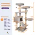 GOOPAWS Cat Tree Tower with Hammock, Faux Fur Cat Furniture, 57 Inch image thumbnail 6