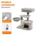 GOOPAWS Cat Tree Tower with Condo, Faux Fur Cat Furniture, 27 Inch image thumbnail 3