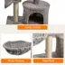 GOOPAWS Cat Tree Tower with Condo, Faux Fur Cat Furniture, 27 Inch image thumbnail 4