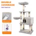 GOOPAWS Faux Fur Cat Tree Tower with Top Perch, 53 Inch image thumbnail 3