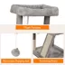GOOPAWS Cat Tree Tower with Basket, Faux Fur Cat Furniture, 38 Inch image thumbnail 5