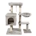 GOOPAWS Cat Tree Tower with Condo & Basket, Faux Fur Cat Furniture, 37 Inch image thumbnail 1