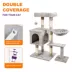GOOPAWS Cat Tree Tower with Condo & Basket, Faux Fur Cat Furniture, 37 Inch image thumbnail 3