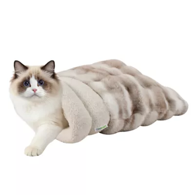 GOOPAWS 4-in-1 Cat Burrow Cave Bed, Self-Warming Pet Bed for Cats & Small Dogs - Image 1