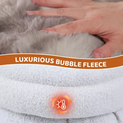 GOOPAWS 4-in-1 Cat Burrow Cave Bed, Self-Warming Pet Bed for Cats & Small Dogs - Image 2