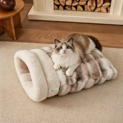GOOPAWS 4-in-1 Cat Burrow Cave Bed, Self-Warming Pet Bed for Cats & Small Dogs - Image 7