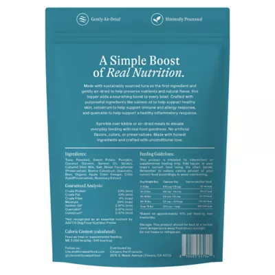 Unconditional Skin and Allergy Support Adult Dry Dog Food Topper - Tuna - Image 2