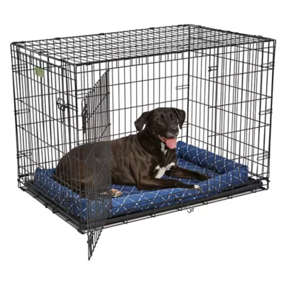 Midwest® QuietTime Ashton Bolster Bed For Pets, Machine Washable & Dryable, Blue - Image 3