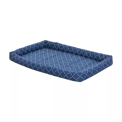 Midwest® QuietTime Ashton Bolster Bed For Pets, Machine Washable & Dryable, Blue - Image 1