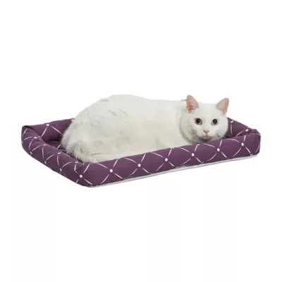 Midwest® QuietTime Ashton Bolster Bed For Pets, Machine Washable & Dryable, Purple - Image 1
