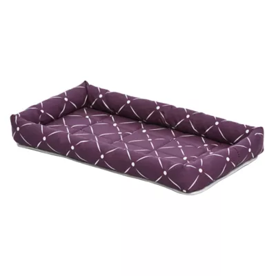 Midwest® QuietTime Ashton Bolster Bed For Pets, Machine Washable & Dryable, Purple - Image 2
