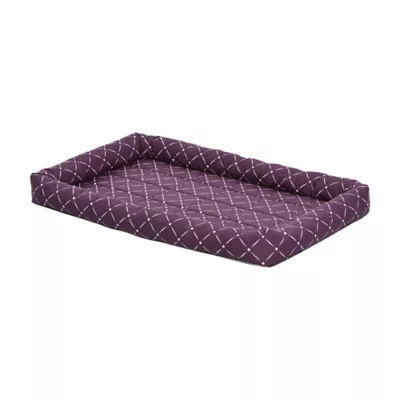 Midwest® QuietTime Ashton Bolster Bed For Pets, Machine Washable & Dryable, Purple - Image 1