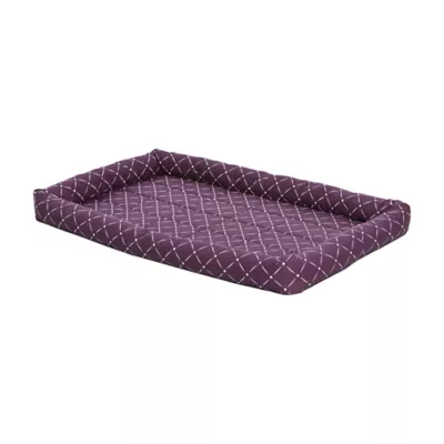 Midwest® QuietTime Ashton Bolster Bed For Pets, Machine Washable & Dryable, Purple - Image 1