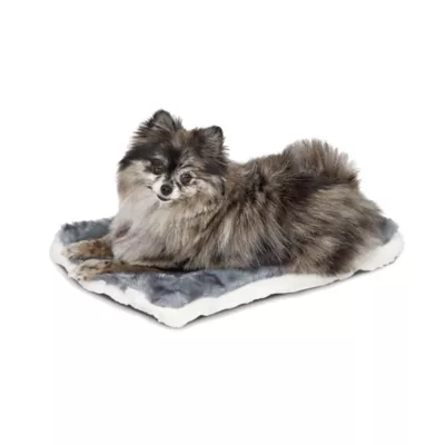 Midwest® QuietTime Reversible & Machine Washable Spotted Pet Bed W/ Ultra-Soft Synthetic Fur, Grey - Image 1