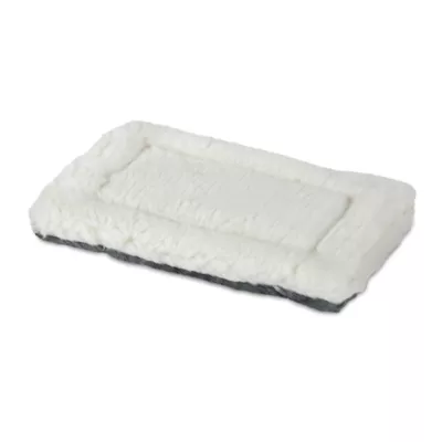 Midwest® QuietTime Reversible & Machine Washable Spotted Pet Bed W/ Ultra-Soft Synthetic Fur, Grey - Image 3