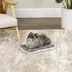 Midwest® QuietTime Reversible & Machine Washable Spotted Pet Bed W/ Ultra-Soft Synthetic Fur, Grey image thumbnail 4