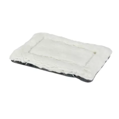 Midwest® QuietTime Reversible & Machine Washable Spotted Pet Bed W/ Ultra-Soft Synthetic Fur, Grey - Image 3