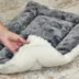 Midwest® QuietTime Reversible & Machine Washable Spotted Pet Bed W/ Ultra-Soft Synthetic Fur, Grey image thumbnail 8