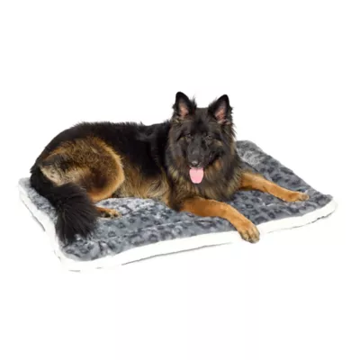 Midwest® QuietTime Reversible & Machine Washable Spotted Pet Bed W/ Ultra-Soft Synthetic Fur, Grey - Image 1