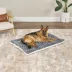 Midwest® QuietTime Reversible & Machine Washable Spotted Pet Bed W/ Ultra-Soft Synthetic Fur, Grey image thumbnail 4