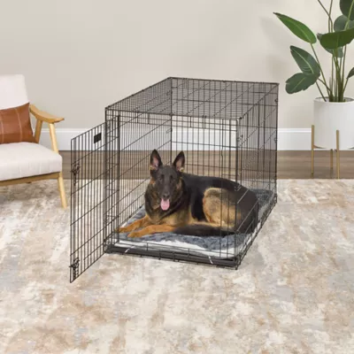 Midwest® QuietTime Reversible & Machine Washable Spotted Pet Bed W/ Ultra-Soft Synthetic Fur, Grey - Image 6