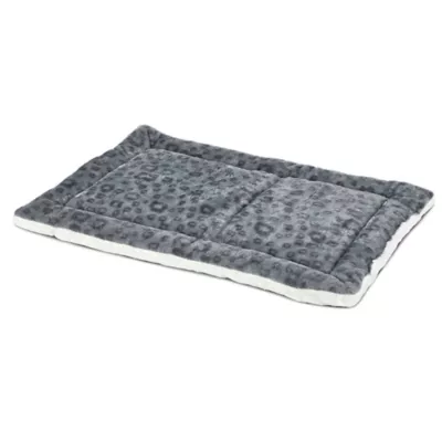 Midwest® QuietTime Reversible & Machine Washable Spotted Pet Bed W/ Ultra-Soft Synthetic Fur, Grey - Image 2