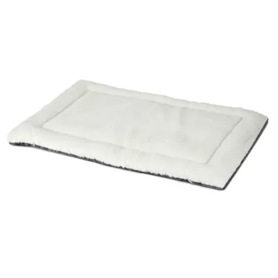 Midwest® QuietTime Reversible & Machine Washable Spotted Pet Bed W/ Ultra-Soft Synthetic Fur, Grey - Image 3
