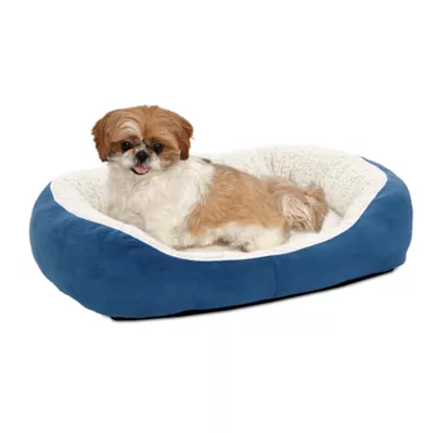 Midwest® QuietTime Cuddle Bed For Pets, Durable & Machine Washable Dual-Cushioned Bed, Blue - Image 2