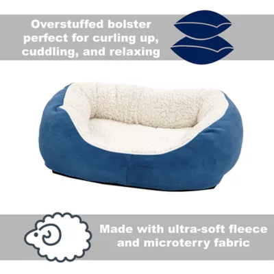 Midwest® QuietTime Cuddle Bed For Pets, Durable & Machine Washable Dual-Cushioned Bed, Blue - Image 3