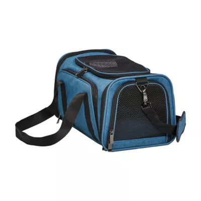 Midwest® Duffy Expandable Pet Carrier W/ Expandable Sides & Multiple Access Points, Blue - Image 1